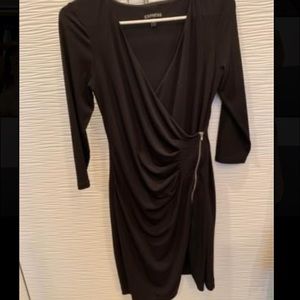 Black Express Wraparound Dress